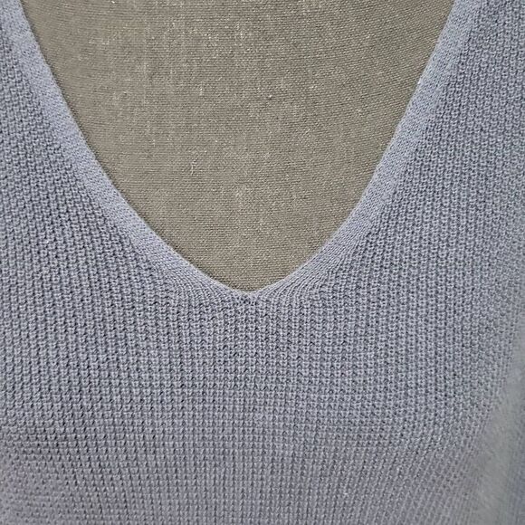 It Is Well Waffle Knit Scoop V-Neck Long Sleeve Oversized Shirt - Picture 3 of 6